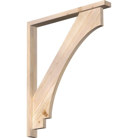 Imperial Block Smooth Bracket W/ Offset Brace, Douglas Fir, 3 1/2W X 34D X 40H